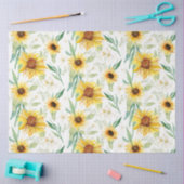 Papier Mousseline Aquarelle florale de tournesol rustique Découpage  (Artisanat)