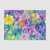 Papier Mousseline Aquarelle florale Découpage artistique digne (Recto)