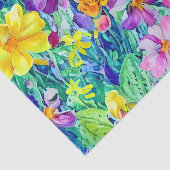 Papier Mousseline Aquarelle florale Découpage artistique digne (Détail)