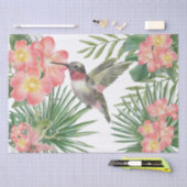 Papier Mousseline Aquarelle florale des colibris (Artisanat)