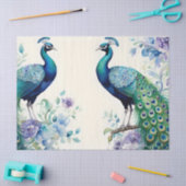 Papier Mousseline Aquarelle florale Peacock (Artisanat)