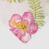 Papier Mousseline Aquarelle florale tropicale hawaïenne (Détail)