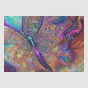Papier Mousseline Aquarelle Fractale Papillon Whimsical Pai numériqu