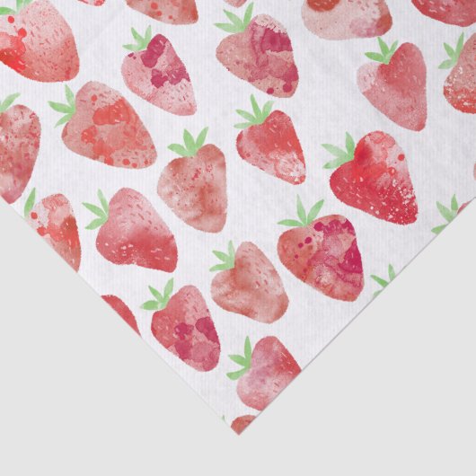 Papier Mousseline Aquarelle fraise (Détail)