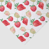 Papier Mousseline Aquarelle Fraises rouge et rose (Détail)