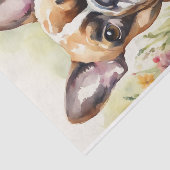 Papier Mousseline Aquarelle French Bulldog dans la page de découpage (Détail)