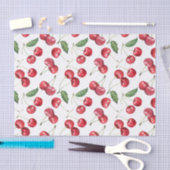 Papier Mousseline Aquarelle Fruit rouge cerise (Artisanat)