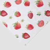 Papier Mousseline Aquarelle Fruits fraises et fleurs fraises (Détail)