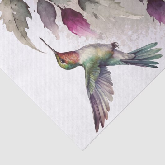 Papier Mousseline Aquarelle Fuchsia (Détail)