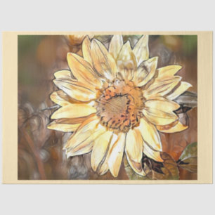 Papier Mousseline Aquarelle Glossy Sunflower Elegance Collection