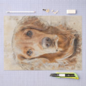 Papier Mousseline Aquarelle Golden Retriever Chien (Artisanat)