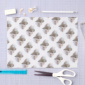 Papier Mousseline Aquarelle Grande Chouette gris Oiseau Nature Art (Artisanat)