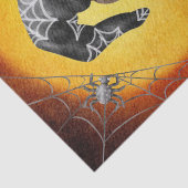 Papier Mousseline Aquarelle Halloween Carlin Chien Spider (Détail)