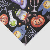 Papier Mousseline Aquarelle Halloween Citrouilles, Potion magique (Détail)