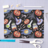 Papier Mousseline Aquarelle Halloween Citrouilles, Potion magique (Artisanat)