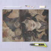 Papier Mousseline Aquarelle Halloween sorcière Steampunk (Artisanat)