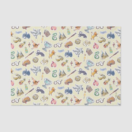 Papier Mousseline Aquarelle Harry Potter Icons (Recto)