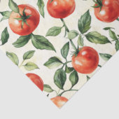 Papier Mousseline Aquarelle Heirloom Motif de tomate (Détail)