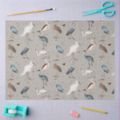 Papier Mousseline Aquarelle Heron Bird Egret Nature Motif (Artisanat)