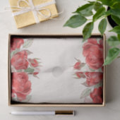 Papier Mousseline Aquarelle Heureuse Sainte-Valentin Roses rouges (Cadeau)