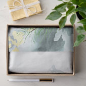 Papier Mousseline Aquarelle hiver Holly Berry Pine Twig Noël (Cadeau)