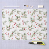 Papier Mousseline Aquarelle Holly et Berries (Artisanat)