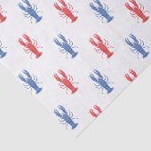 Papier Mousseline Aquarelle Homards rouges et bleus (Détail)