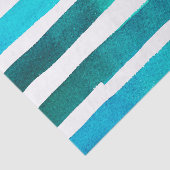 Papier Mousseline Aquarelle horizontale Turquoise et blanche triée (Détail)