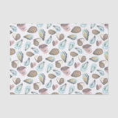 Papier Mousseline Aquarelle Huitre Côtière Bord de Mer (Recto)