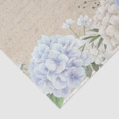 Papier Mousseline Aquarelle Hydrangea Poème Calligraphie Découpage (Détail)