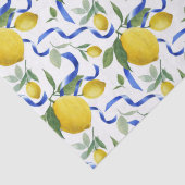 Papier Mousseline Aquarelle Italienne Carrelage Citron Motif (Détail)