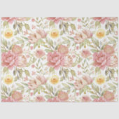 Papier Mousseline Aquarelle Jardin Floral Parties scintillant or Déc (Recto)