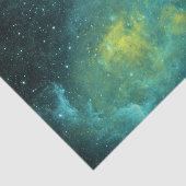 Papier Mousseline Aquarelle jaune vert de l'espace étoile Nebula Uni (Détail)