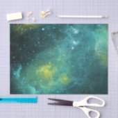 Papier Mousseline Aquarelle jaune vert de l'espace étoile Nebula Uni (Artisanat)