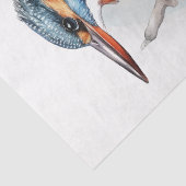 Papier Mousseline Aquarelle Kingfisher Bird (Détail)