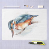 Papier Mousseline Aquarelle Kingfisher Bird (Artisanat)