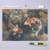 Papier Mousseline Aquarelle Koi Fish Illustration (Artisanat)