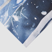 Papier Mousseline Aquarelle Labradooda Chien dans la forêt d'hiver (Détail)