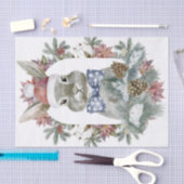 Papier Mousseline Aquarelle Lapin De Noël Avec Poitrine À Pointe Pol (Artisanat)