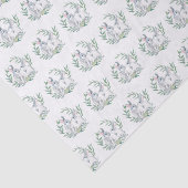 Papier Mousseline Aquarelle Lapin Lapin Laurel Wreath (Détail)
