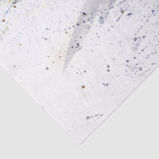 Papier Mousseline Aquarelle léopard des neiges (Détail)