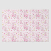 Papier Mousseline Aquarelle Llama rose XOXO (Recto)