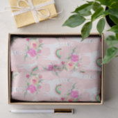 Papier Mousseline Aquarelle Llama sur Coral rose (Cadeau)