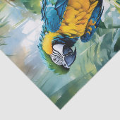 Papier Mousseline Aquarelle Macaw Tropical Decoupage (Détail)