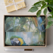Papier Mousseline Aquarelle Macaw Tropical Decoupage (Cadeau)