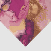 Papier Mousseline Aquarelle magenta et or Splash 7 (Détail)