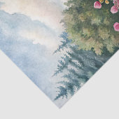 Papier Mousseline Aquarelle maison blanche douillette jardin de pivo (Détail)