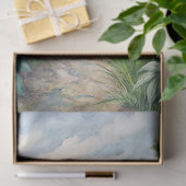 Papier Mousseline Aquarelle maison blanche douillette jardin de pivo (Cadeau)