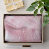 Papier Mousseline Aquarelle marbre rose et or Parties scintillant  (Cadeau)