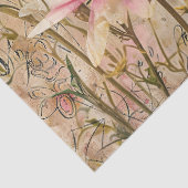 Papier Mousseline Aquarelle marguerites Shabby Parchment Découpage (Détail)